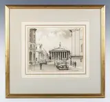 The City' (London) by Arthur Victor Coverley-Price, monochrome watercolour, sold Jan 2025