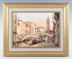 Sydney Foley, Rio S. Barnaba, Venice, oil on canvasboard