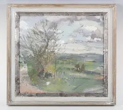Richard Pikesley, Maybanks’: landscape, oil on canvasboard