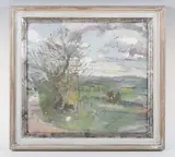 Richard Pikesley, Maybanks’: landscape, oil on canvasboard