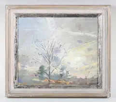 Richard Pikesley, Maybanks’: skyscape, oil on canvasboard