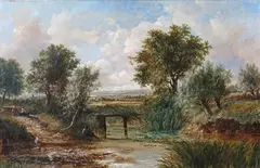 Joseph Thors, A View near Reading, 1871, oil on canvas