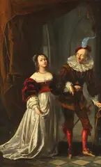 January and May’ (The Merchant’s Tale) by John Cawse, 1826, oil on canvas, sold Sep 2024