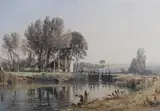 George Arthur Fripp, The Lock Gates, 1848, watercolour
