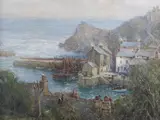 John Alfred Swatkins, Polperro, Cornwall, watercolour