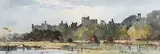 Edward Wesson, Arundel Castle after the Floods, watercolour