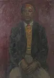 Gerald Rose, Three Quarter Length Portrait of a Black Man wearing a Jacket and Tie, seated on a Chair