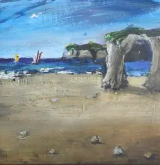 Michael Wishart, Small Seascape, oil on canvas