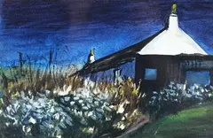 Catterline by Annette Jean Stephen, watercolour with gouache, sold Sep 2024
