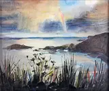 Annette Jean Stephen, Catterline Bay, watercolour with gouache
