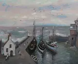 George Manchester, Safe Harbour, oil on board