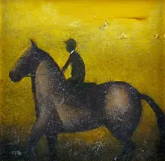 Stephen Mangan, The Start, 21st century oil on canvas