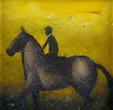 Stephen Mangan, The Start, 21st century oil on canvas