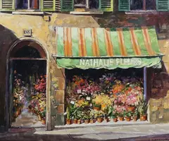 Michael J. Sanders, Nathalie Fleurs, oil on board