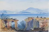 Edward Lear, Sermione, Lago di Garda, watercolour