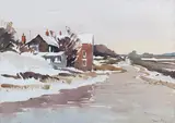 John Yardley, Winter Landscape, watercolour