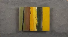 Gower I by Dennis Hawkins, 1969, mixed media with oil construction on panel, sold Jun 2024