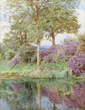 Beatrice Emma Parsons, Water-Garden, Gravetye Manor, watercolour