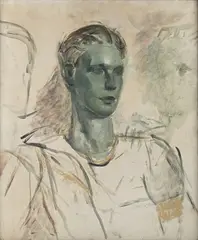 Oliver Messel, Portrait Sketch of a Young Man, 1930, oil on canvas