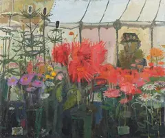 Gerald Rose, The Flower Tent, 1962, oil on board