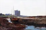 James Campbell Noble, Portincross Castle, Ayreshire, oil on canvas