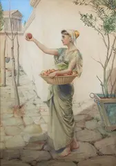William Wardlaw Laing, Pomegranate, watercolour