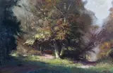 Kenneth Denton, Autumn Morning, oil on board