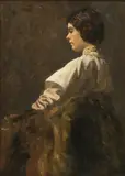 Margaret Neame, Portrait of a seated Young Lady, oil on canvas