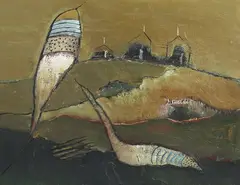 Anne Batty, Vision Strange, oil on board