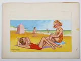 Donald McGill, With no school or homework we’ve time on our hands to play or to swim or just loll on the sands