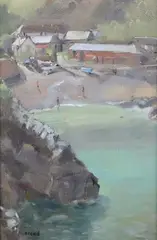Kieron Williamson, Towards Port Gaverne, 21st century oil on canvas-board