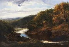 Benjamin Williams Leader, River Valley Landscape, oil on canvas