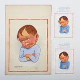 Donald McGill, If you're feeling down in the mouth, remember Jonah, he came out all right!, gouache on card