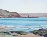 Clifford Eric Martin Hall, Bigbury-on-Sea, oil on board