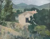 Laurence Leifchild Toynbee, Valley of the Caramy, Provence, oil on board