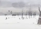 Leslie Worth, The Park Under Snow, 1957, watercolour with gouache