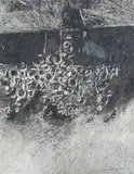 William Delafield Cook, Abstract Composition, charcoal with pastel and chalk