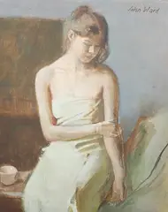 John Stanton Ward, Study of a Young Lady, oil on board
