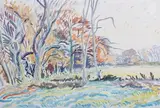 Edgar Holloway, Autumn at Woodbarton, 1985, watercolour