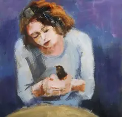 Andy Waite, The injured Bird, 2008, oil on board