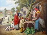 Henry Charles Bryant, Children at a Sweet Stall, oil on canvas