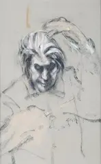 Harold Riley, Sir John Barbirolli, pastel with coloured chalks