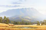 Olga Claire Garner, Dry Season, Mt. Roland, Tasmania, late 20th/early 21st century oil on canvas-board