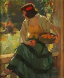 Jules Van de Leene, Lolita, oil on board