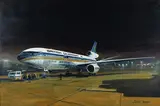 David Wright, Night Departure' (British Caledonian Airlines McDonnell Douglas DC-10-30), oil on canvas