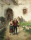 Guglielmo Castoldi, La Convalescenza del Nonno, oil on canvas