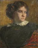 Alfred Wolmark, Half Length Portrait of a Young Lady