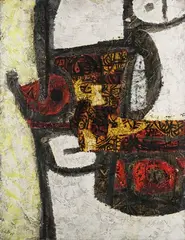 Gordon Baldwin, Number 15 (The Architecture of a Legend), oil on board