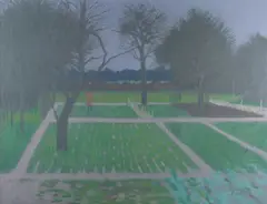 Robert Buhler, Brighton Farm Garden, oil on canvas