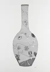 Turner Prize, Never Never Land by Irene Lees, 21st century pen with ink, sold May 2023